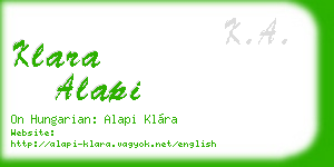 klara alapi business card